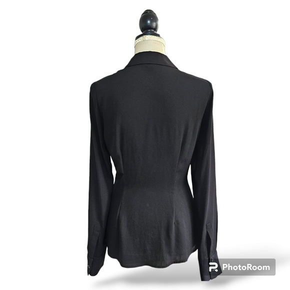 CUE | black women's blouse | Size 8 - Picture 5 of 8